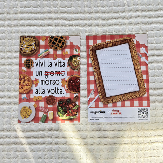 vivi la vita un morso alla volta foto stampa fronte e retro