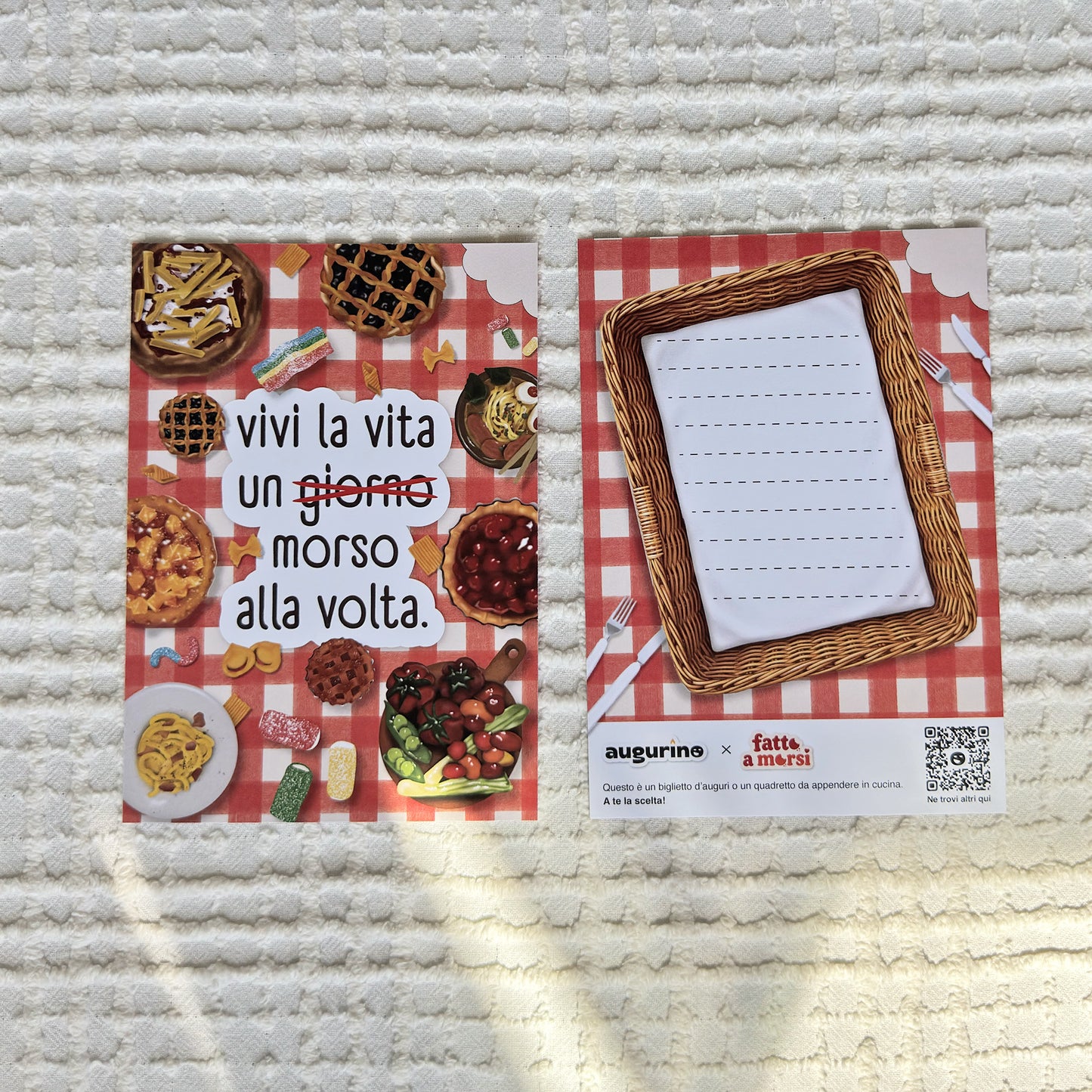 vivi la vita un morso alla volta foto stampa fronte e retro
